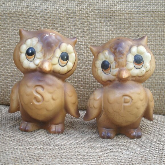 Josef Originals Other - Vintage Josef Originals Porcelain Owl Salt & Pepper Shakers